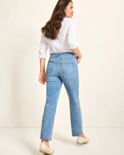 Indigo Palms™ High-Rise Straight-Leg Jeans