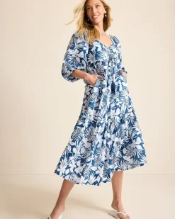 Island Blooms Midi Coverup Dress