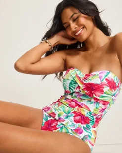 Island Cays Fiesta Bandeau One-Piece Swimsuit