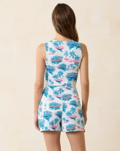 Island Cays Tropical Oasis Beach Wrap Romper