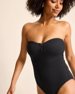 Island Cays V-Front Bandeau One-Piece Swimsuit