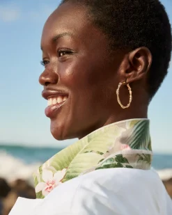 Island Essence Bamboo Hoop Earrings