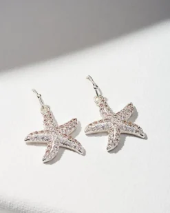 Island Essence Silver Starfish Earrings