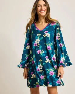 Jersey Long-Sleeve Short Sleep Dress