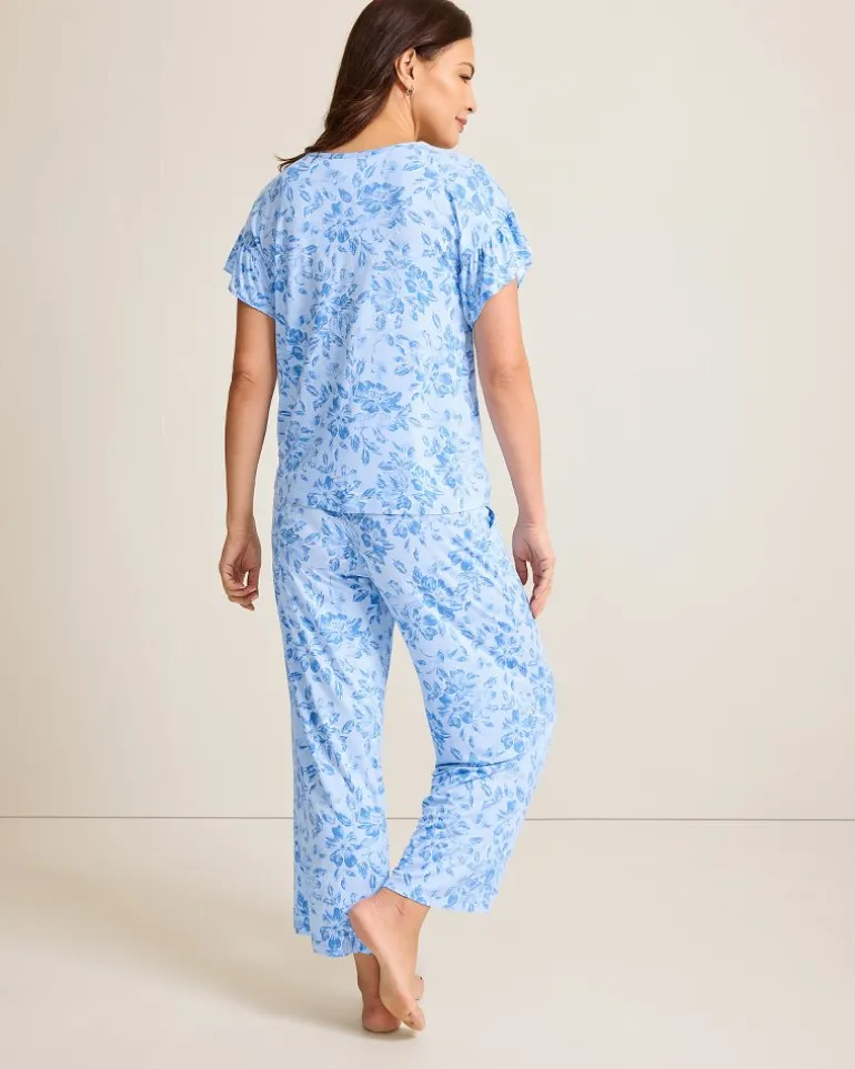 Jersey Short Sleeve & Cropped Pants Pajama Set