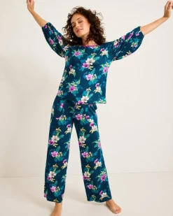 Jersey 3/4-Sleeve & Pants Pajama Set