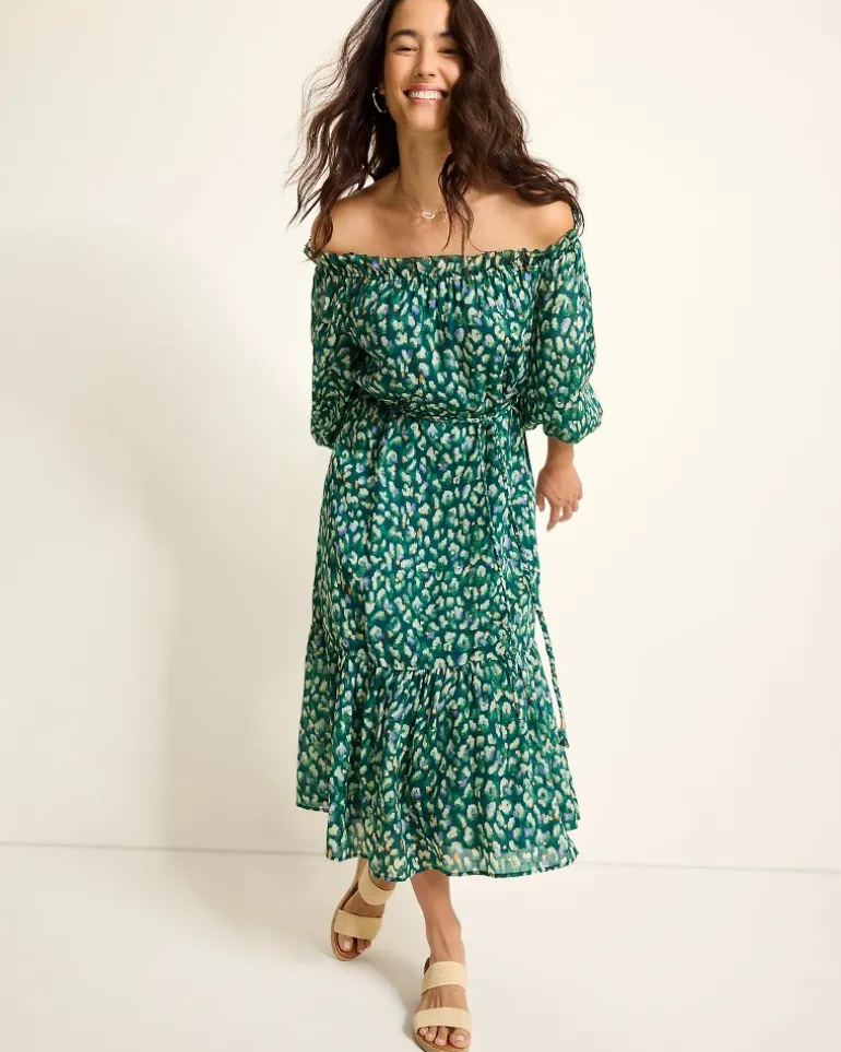 Jeweled Jaguar Midi Dress