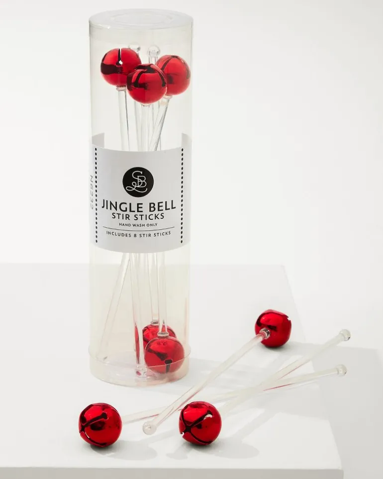 Jingle Bell Red Stir Sticks
