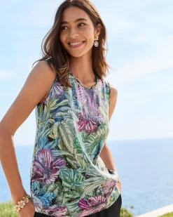 Jungle Jewels Sequin Shell Top