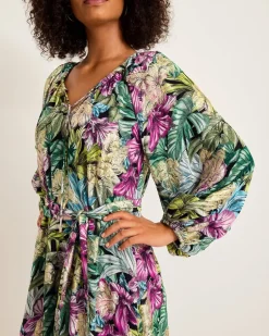 Jungle Jewels Shimmer Maxi Dress