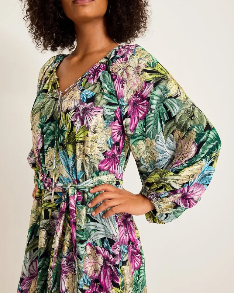 Jungle Jewels Shimmer Maxi Dress