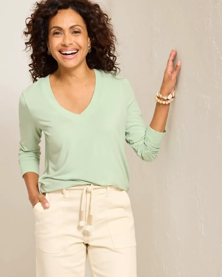 Kauai Jersey Long-Sleeve V-Neck T-Shirt