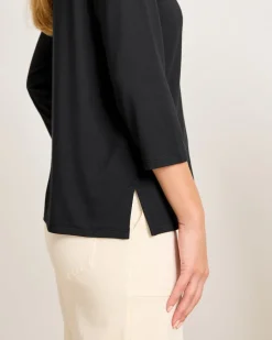 Kona Isles 3/4-Sleeve Boat-Neck Top