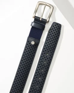 Leather Mesh Cushion Performance Belt