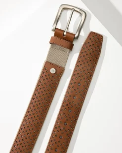 Leather Mesh Cushion Performance Belt