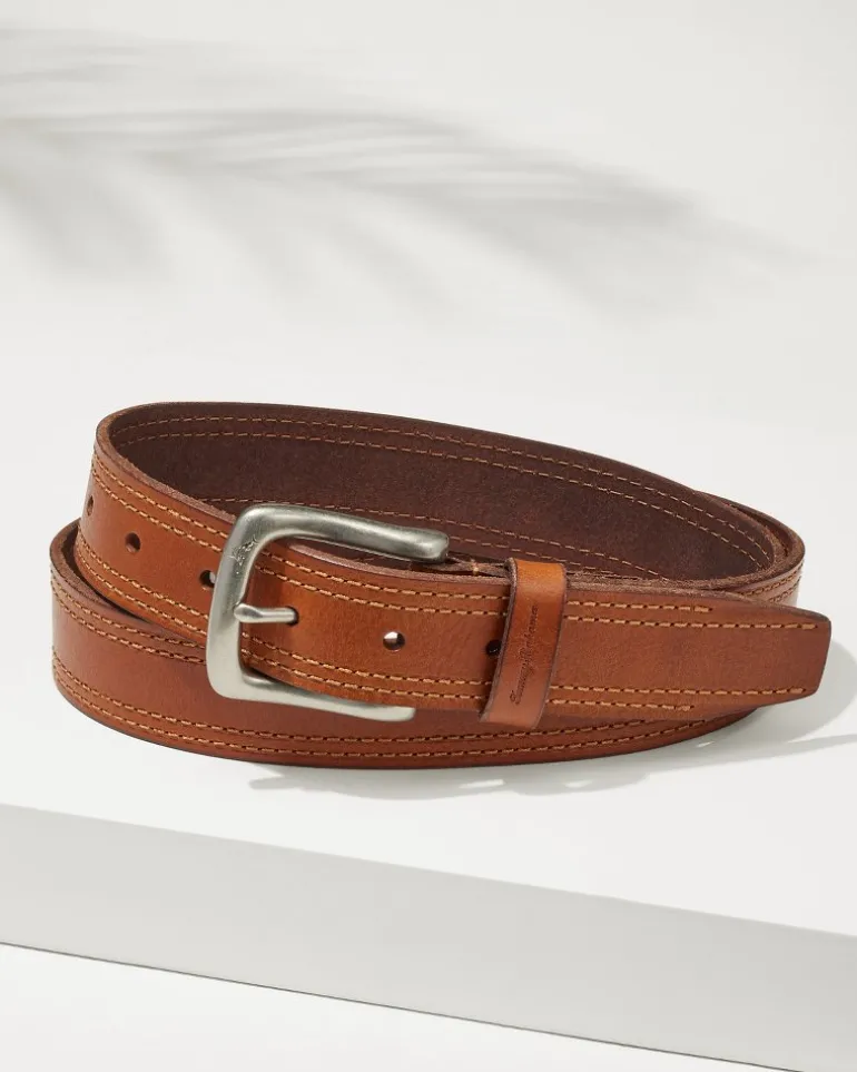 Leather Top-Stitch Belt