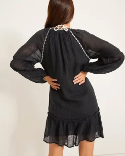 Linen Gauze Tunic Coverup Dress