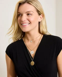 Madeira Mother of Pearl Flower Multi-Row Necklace