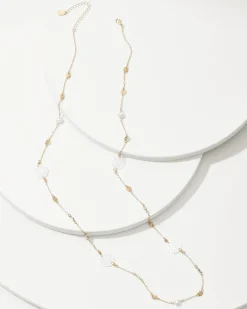 Madeira Mother of Pearl Station Necklace