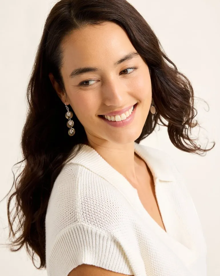 Marco Island Grey Multi-Shell Drop Earrings