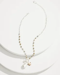Marco Island Shell and Mother of Pearl Pendant Necklace