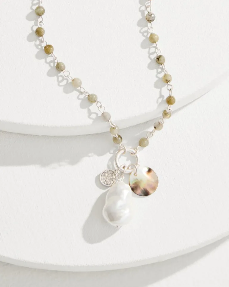 Marco Island Shell and Mother of Pearl Pendant Necklace