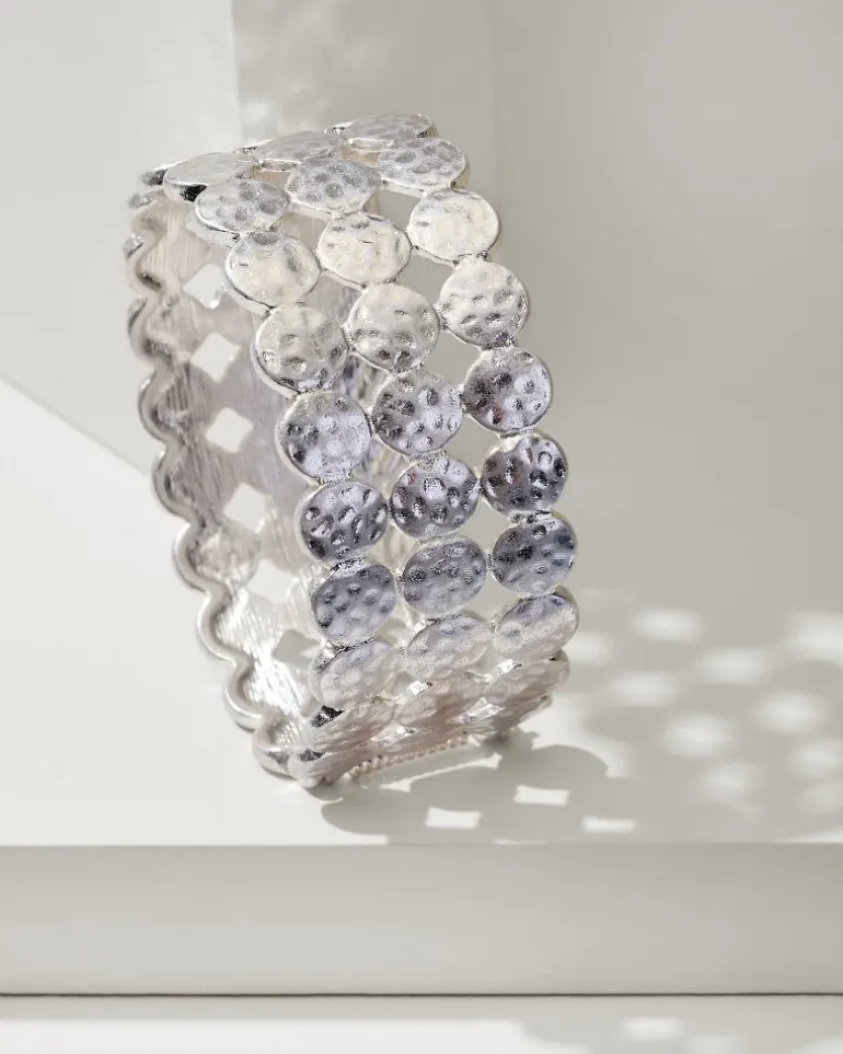 Marco Island Textured Disc Statement Bangle