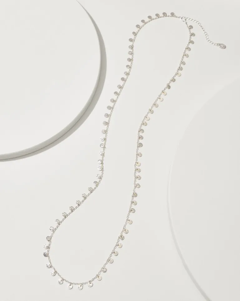 Marco Island Textured Disc Station Necklace