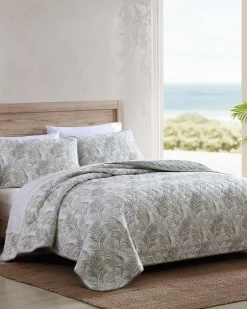 Maui Palm 3-Piece Full/Queen Quilt Set