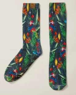 Men's Island Soft® Holiday Parrot Socks