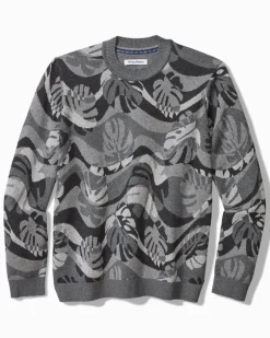 Monstera Camouflage Crew Sweater