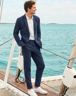 Nova Wave Half-Elastic Waist Seersucker Pants