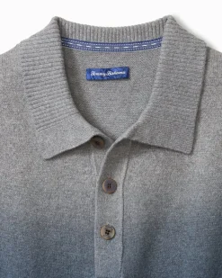 Ombré Dip-Dye Sweater Polo