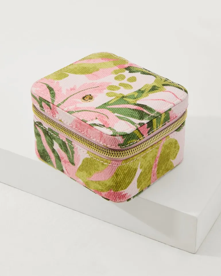 Palm Paradise Stow & Go Jewelry Travel Case