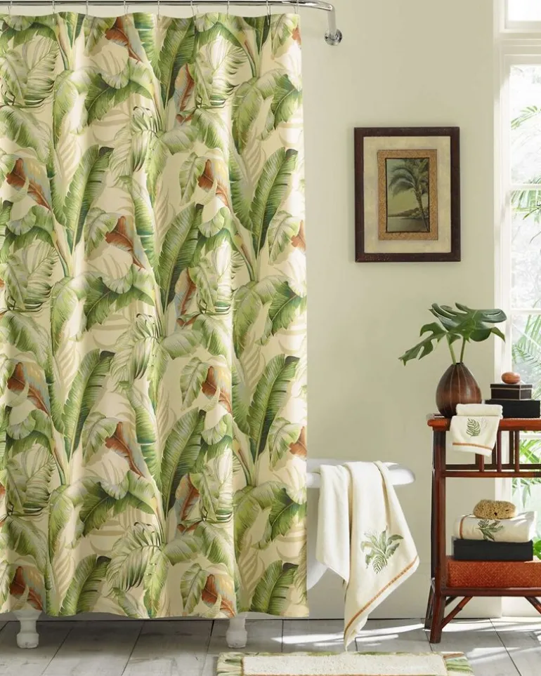 Palmiers Medium Green Shower Curtain
