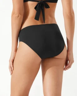 Pearl High-Waist Side-Shirred Bikini Bottoms