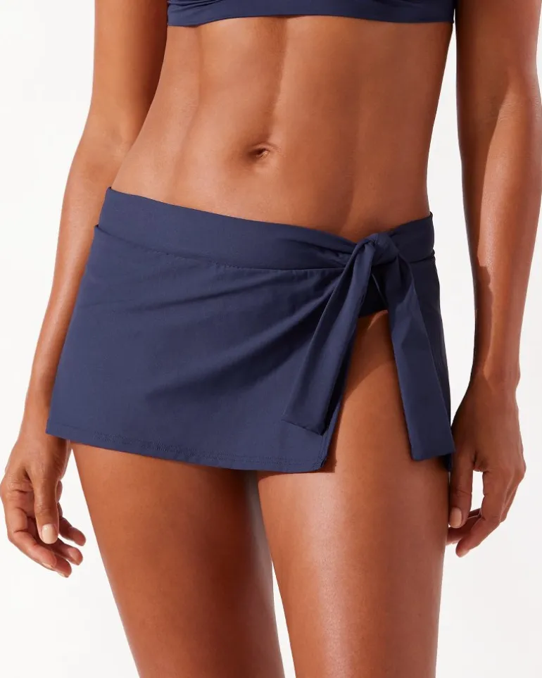 Pearl Skirted Side-Tie Skirted Bikini Bottoms