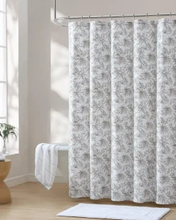 Pen and Ink Bahama Brown Palm Shower Curtain