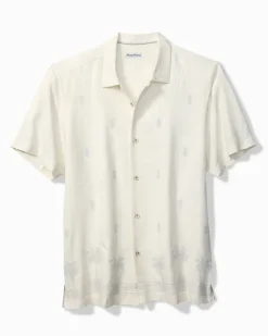 Pina Palms Embroidered Silk Camp Shirt