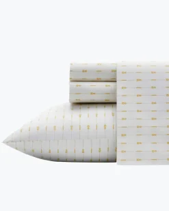 Pineapple Pinstripe 4-Piece King Sheet Set