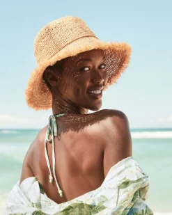 Raffia Packable Bucket Hat