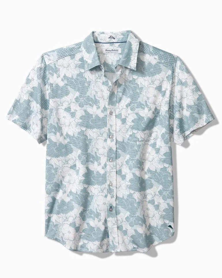 San Lucio Cali Blooms Stretch Knit Shirt