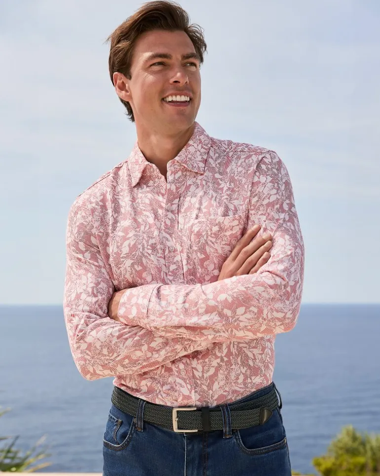 San Lucio Casa Vines Stretch Knit Shirt