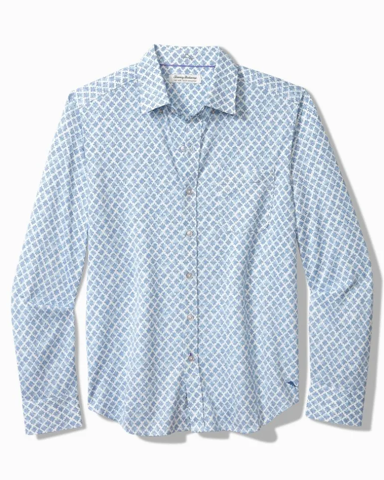 San Lucio Geo Getaway Stretch Knit Shirt