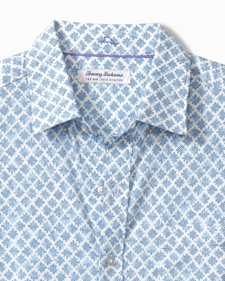 San Lucio Geo Getaway Stretch Knit Shirt