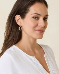 Sanibel Island Crystal Link Drop Earrings