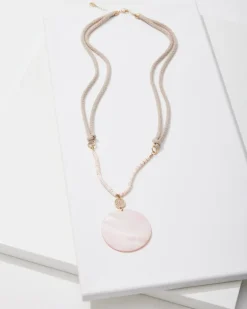 Sanibel Island Large Mother-of-Pearl Pendant Necklace