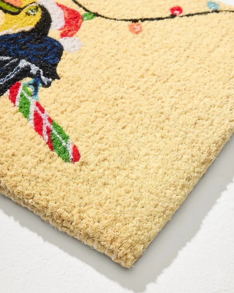Santa's Toucan Coir Door Mat