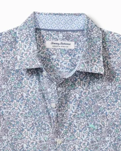 Sarasota Stretch Blue Flora IslandZone® Shirt