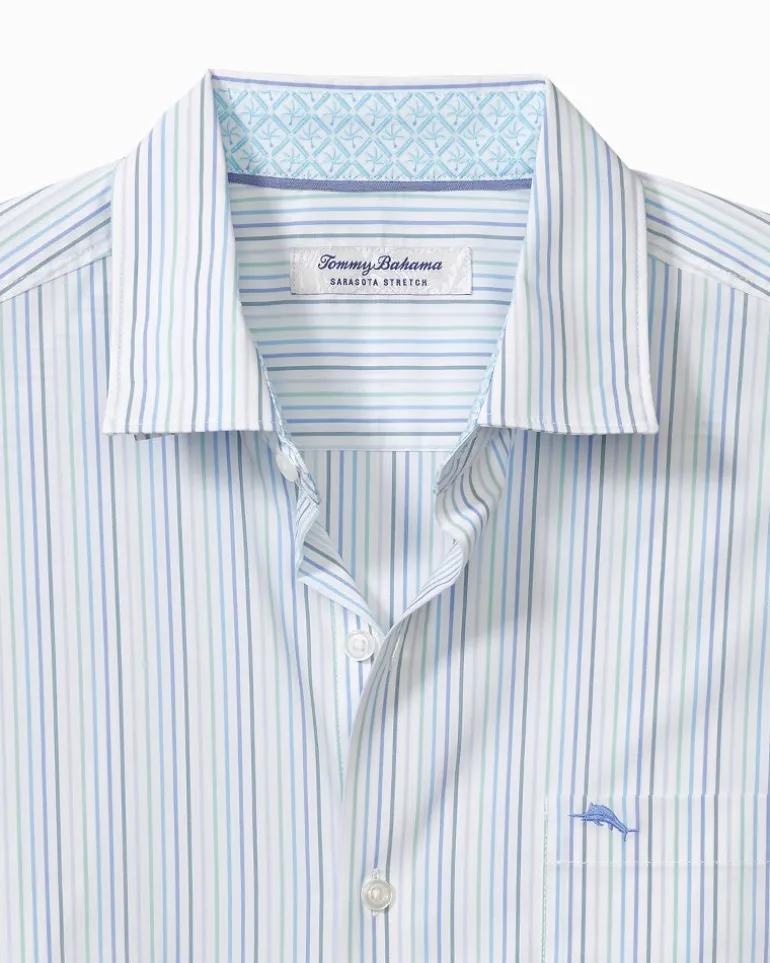 Sarasota Stretch Marina Stripe IslandZone® Shirt